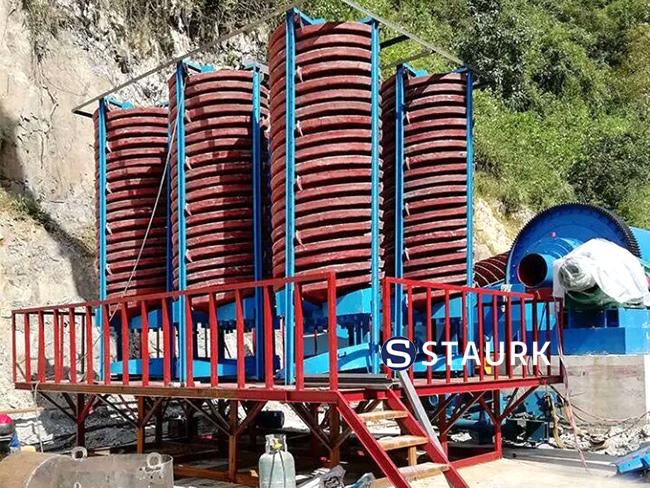 China Spiral chute screw concentrate machine