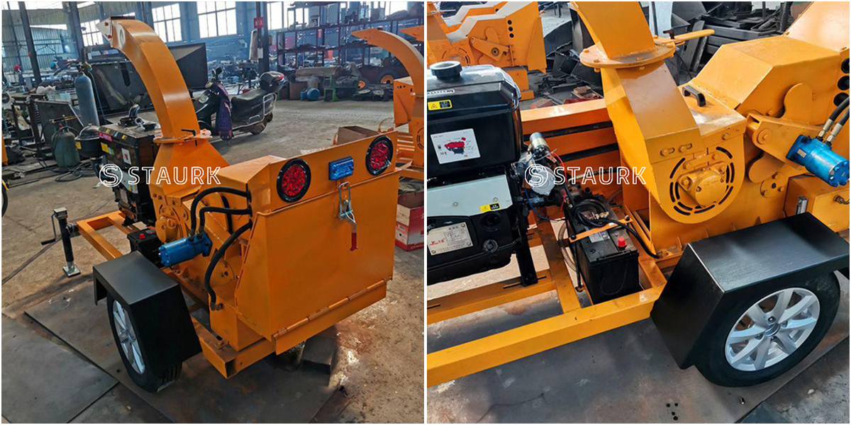 Mobile branch shredder crusher