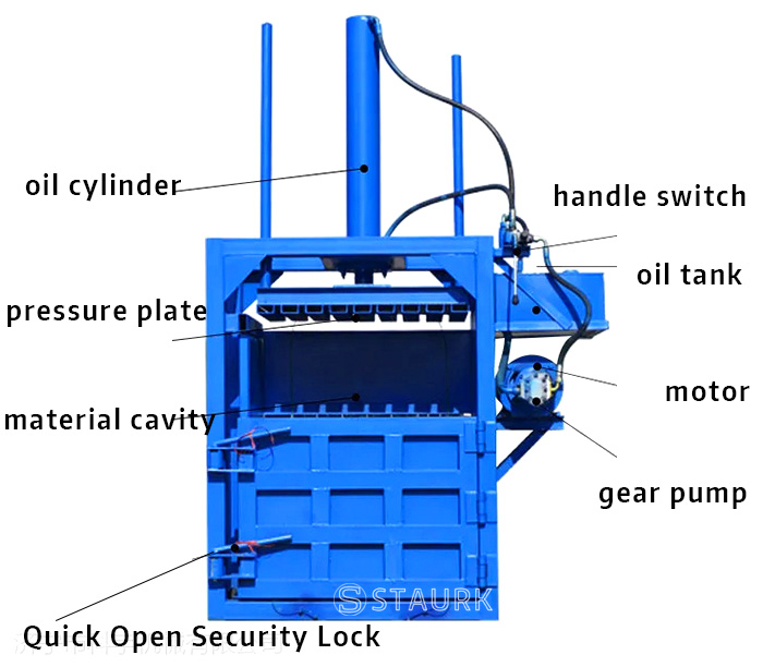 Vertical paper baler Structure baling machine Structure