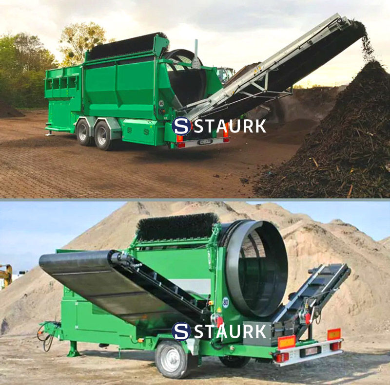 Compost screening machine